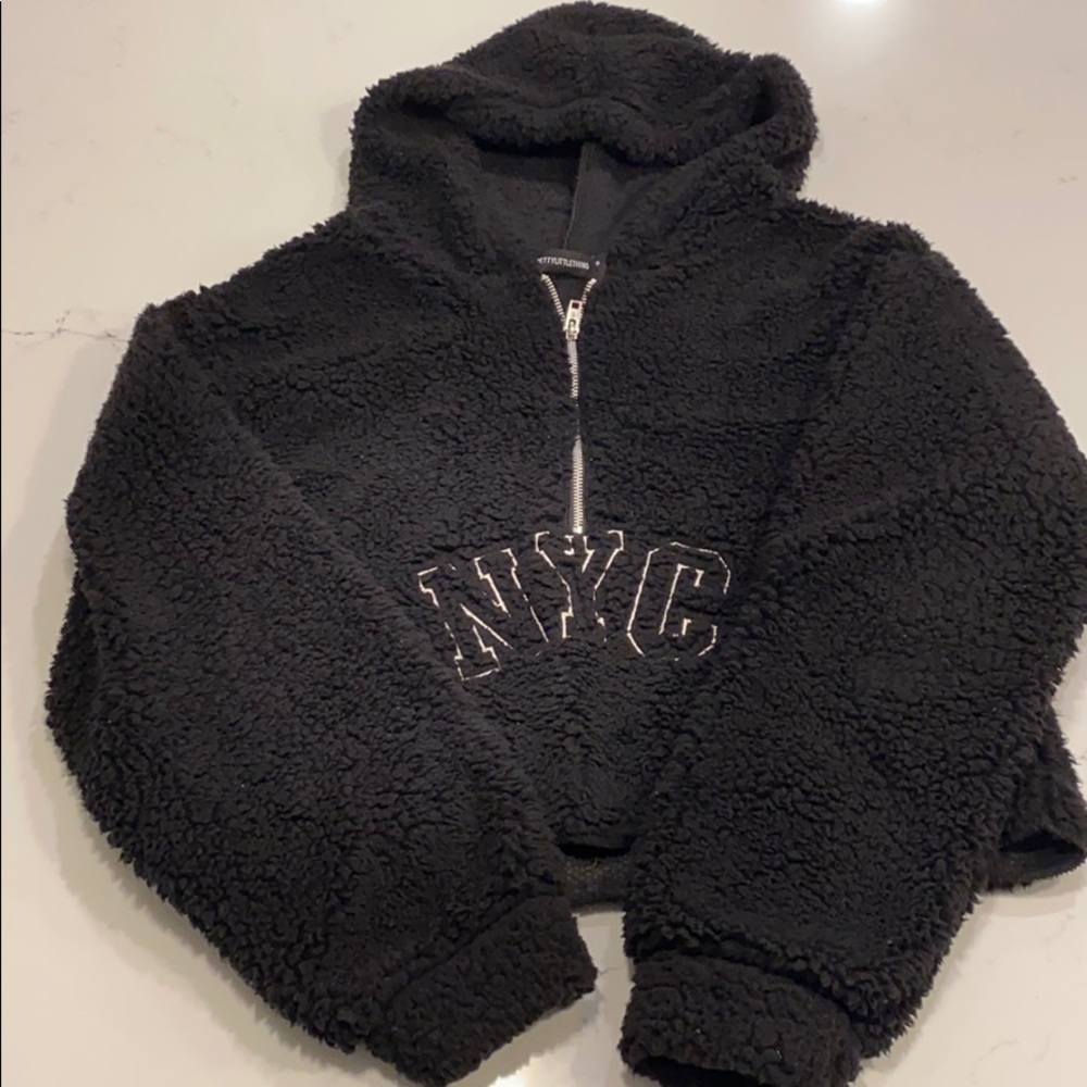NYC furry sweater